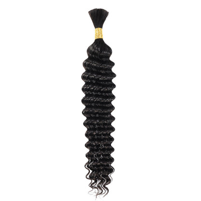 Deep Wave Human Braiding Hair Deep Wave Bulk Human Hair 1/3/4 Bundles Hair Extensions For Braiding