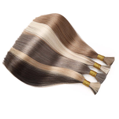 Hairsmarket Human Bulk Hair Extensions for Boho Colored Knotless Braiding 