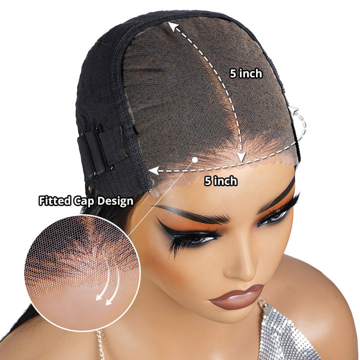 1 Sec Install Wig Pre Cut Straight Hair Glueless Wigs 5x5 HD Lace Wigs