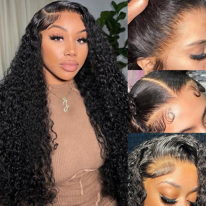 Pre Cut Glueless Wigs Kinky Curly 7x6 HD Lace Closure Wigs Beginner Friendly Wear &amp; Go Human Hair Wigs