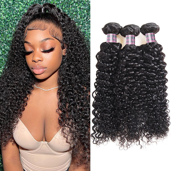 Curly Hair Bundles Peruvian Kinky Curly Human Hair Weave 3 Bundles