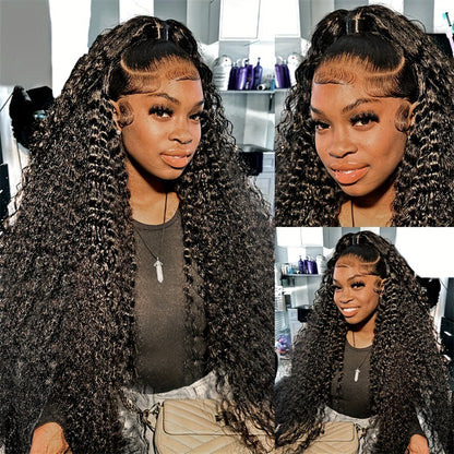 (Bogo Free)Hairsmarket Kinky Curly Lace Front Wigs HD Transparent Glueless Human Hair Wigs