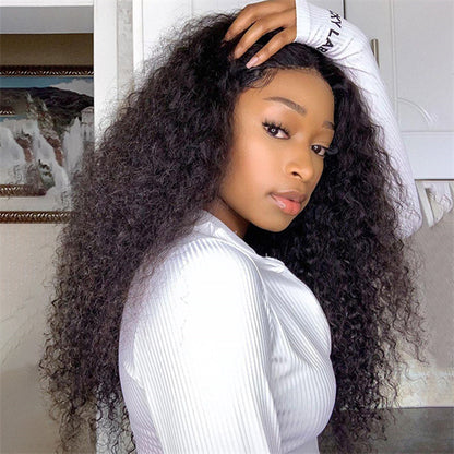 Ready To Go Wigs Kinky Curly Glueless Wigs 13x4 HD Lace Front Wigs Beginner Friendly