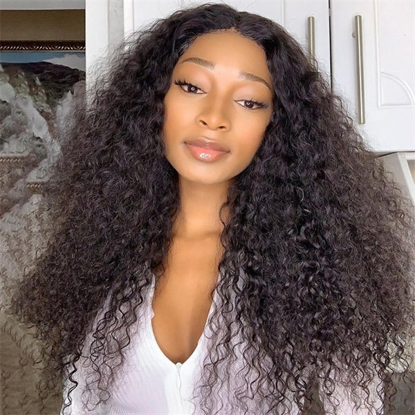 Ready To Go Wigs Kinky Curly Glueless Wigs 13x4 HD Lace Front Wigs Beginner Friendly