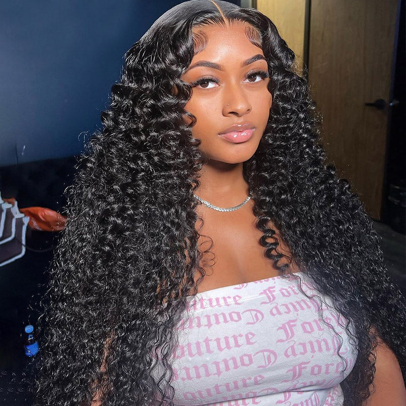 (Bogo Free)Hairsmarket Deep Wave Lace Front Wigs HD Transparent Glueless Human Hair Wigs Ready To Go