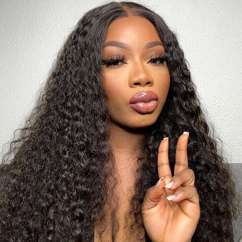 Deep Wave Frontal Wig 13x4 Lace Front Wigs Deep Curly HD Lace Wigs