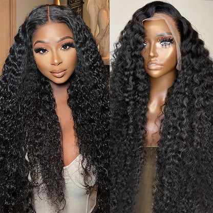 13x6 Invisible HD Lace Front Wigs Deep Wave Human Hair Wig Pre Plucked Hairline