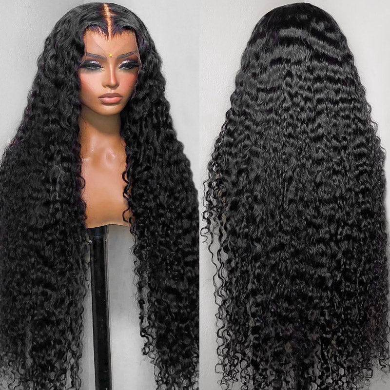 13x6 Invisible HD Lace Front Wigs Deep Wave Human Hair Wig Pre Plucked Hairline