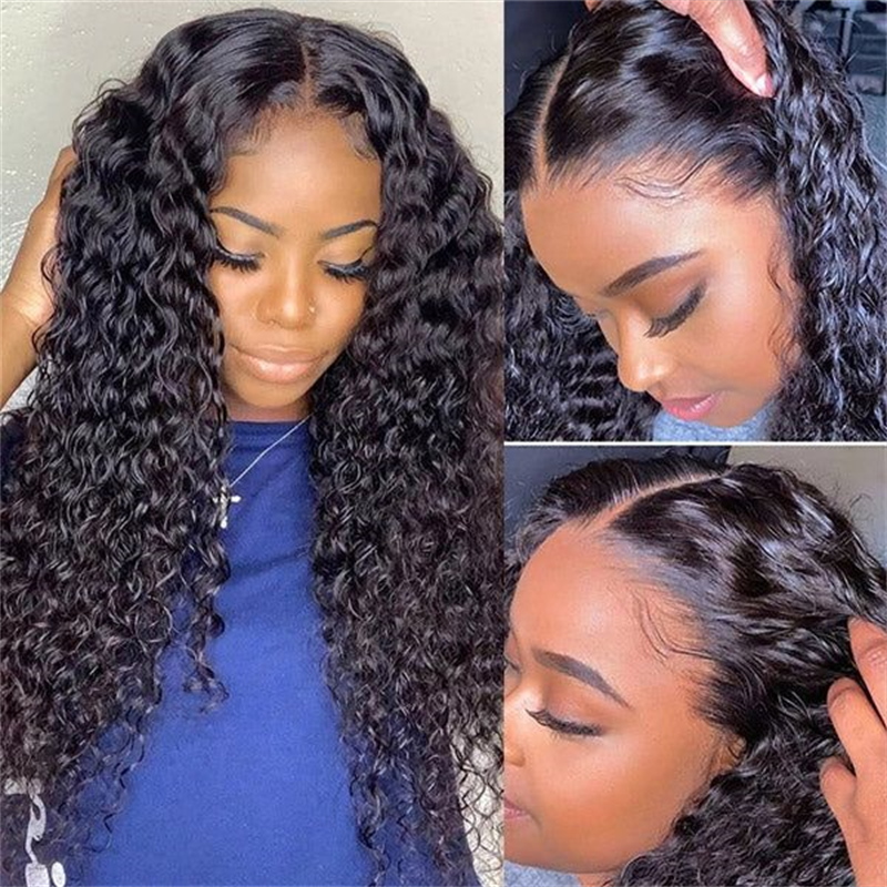 Double Drawn 13x4 Lace Front Wigs Deep Wave Human Hair HD Lace Wigs