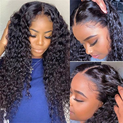 Double Drawn 13x4 Lace Front Wigs Deep Wave Human Hair HD Lace Wigs