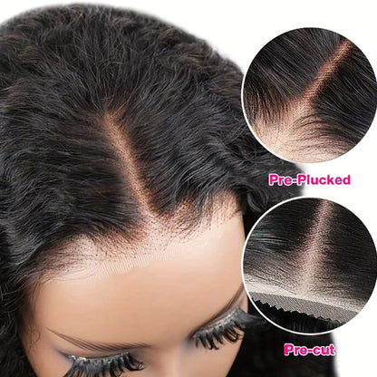 Hairsmarket Easy Wear And Go Wig Deep Wave 7x6 HD Lace Closure Wig Tiny Knots Human Hair Wigs