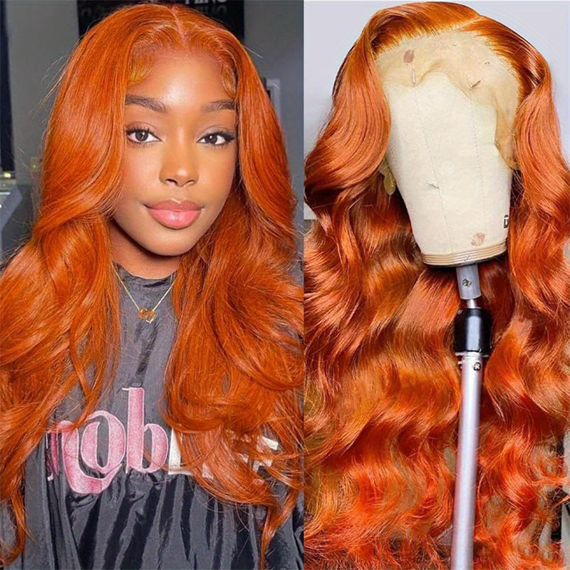 (Bogo Free)Hairsmarket Ginger Orange Lace Front Wigs 13x4 HD Transparent Glueless Human Hair Wigs