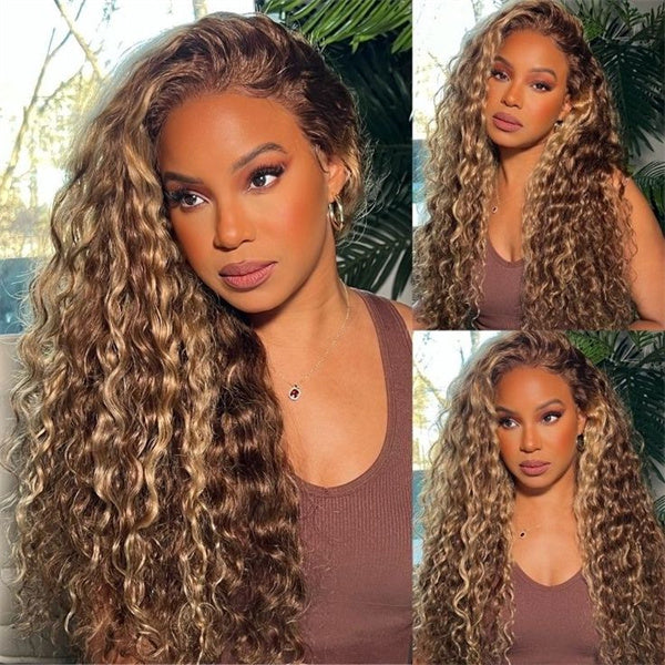 Highlight P4/27 Deep Wave Bundles Bulk Human Hair For Braiding