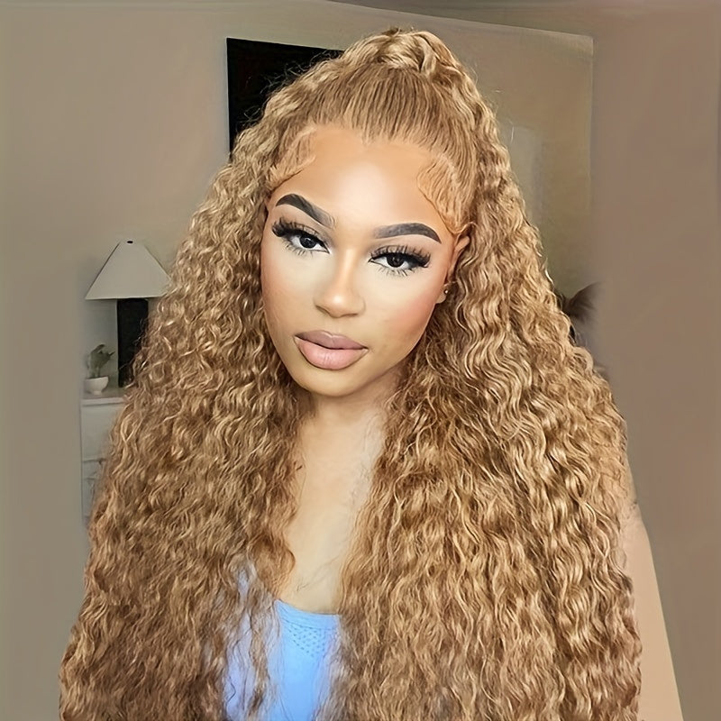 Deep Curly 13x4 Lace Frontal Wigs 