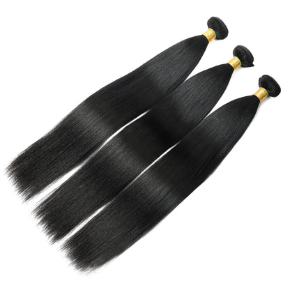 Hairsmarket Light Yaki Human Hair Bundle Brazilian Hair Weave 3 bundles 