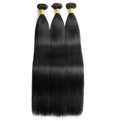 Hairsmarket Light Yaki Human Hair Bundle Brazilian Hair Weave 3 bundles 