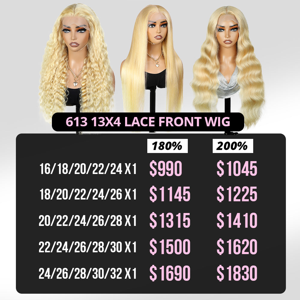 Wholesale | Hairsmarket 613 Blonde Wig 13x4 HD Lace Front Wigs 5PCS Free Shipping