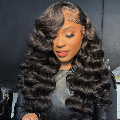 Loose Wave Double Drawn Wig HD 13x4 Lace Frontal Human Hair Wigs