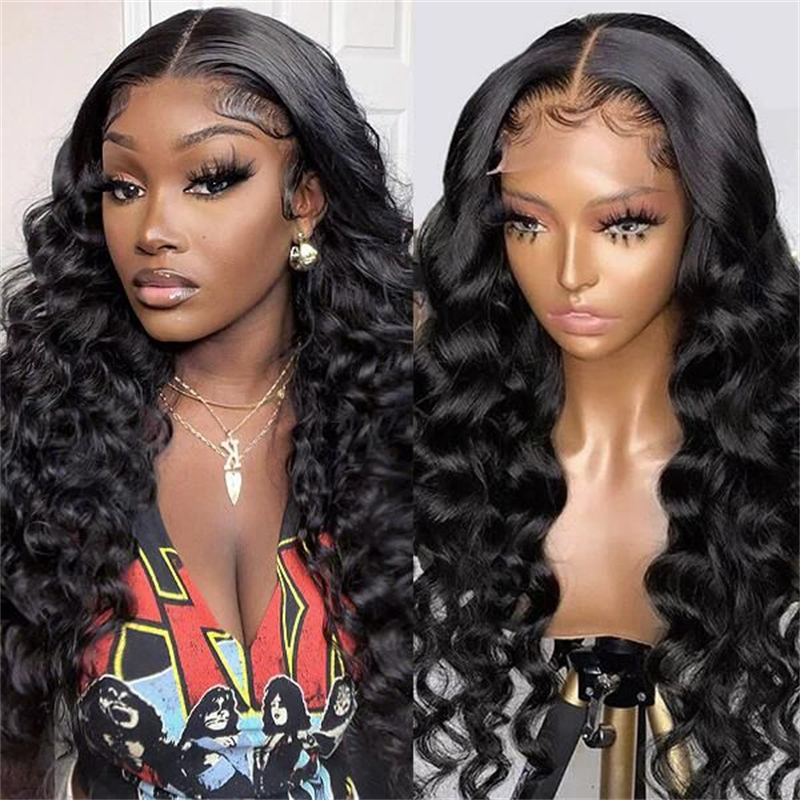 Loose Wave Double Drawn Wig HD 13x4 Lace Frontal Human Hair Wigs