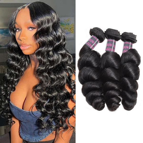 Loose Wave Bundles Brazilian Loose Wave Hair 3 Bundles