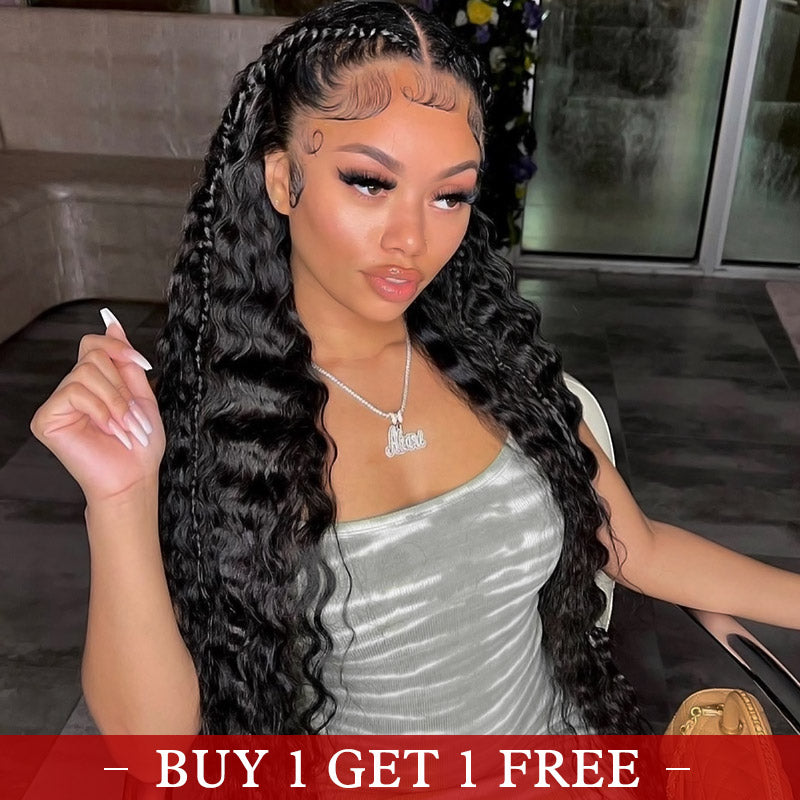 (Bogo Free)Hairsmarket 13x4 Lace Front Wigs HD Transparent Glueless Human Hair Wigs