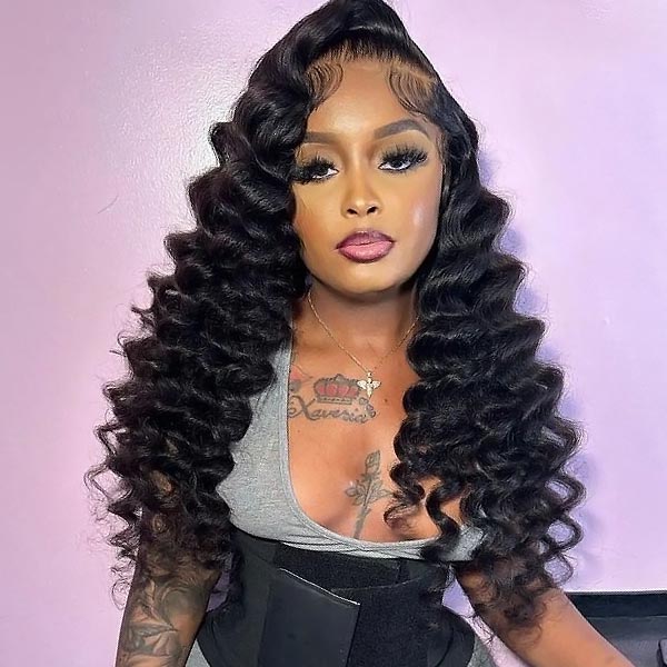 Pre Cut HD Glueless Wigs Loose Deep Wave Wear And Go Wigs 5x5 Lace Closure Wigs No Glue