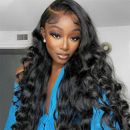 Loose Deep Wave Wig 13x4 Lace Front Wig Invisible HD Transparent Lace Frontal Wig