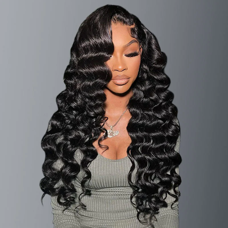 1 Sec Install Wig Loose Deep Wave Glueless Wigs Pre Bleached 5X5 HD Lace Wig