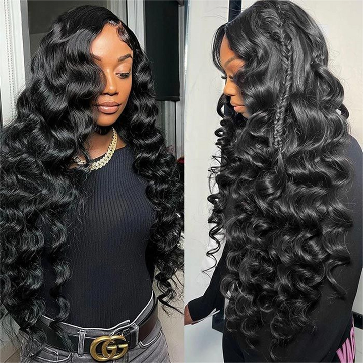 1 Sec Install Wig Loose Deep Wave Glueless Wigs Pre Bleached 5X5 HD Lace Wig