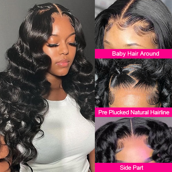 Full Lace Wigs HD Transparent Lace Front Wigs Loose Deep Wave Glueless Human Hair Wigs