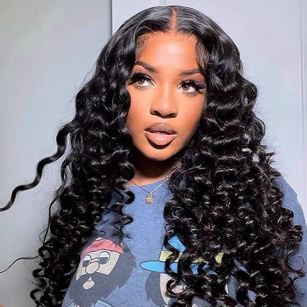 Pre Cut HD Glueless Wigs Loose Deep Wave Wear And Go Wigs 5x5 Lace Closure Wigs No Glue