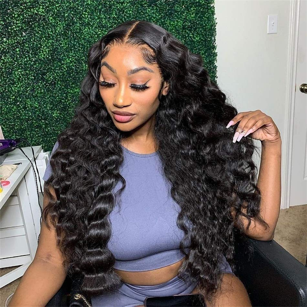 Hairsmarket 4x4 Lace Closure Wig Loose Deep Wave Glueless Human Hair HD Lace Wigs