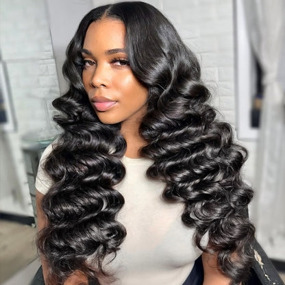 Pre Cut HD Glueless Wigs Loose Deep Wave Wear And Go Wigs 5x5 Lace Closure Wigs No Glue