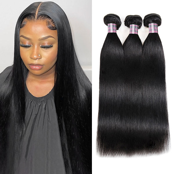 Malaysian Straight Hair 3 Bundles Straight Human Hair Extensions