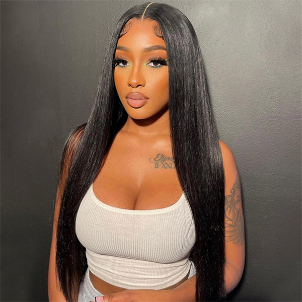 Pre Cut HD Lace Frontal Wigs Straight Hair Wear &amp; Go Glueless Front Wigs Beginner Friendly