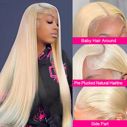 Wear &amp; Go 613 Blonde Wigs Straight Hair 13x4 Lace Front Wigs Pre Cut HD Lace Frontal Wigs