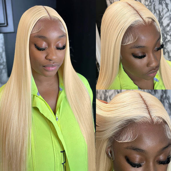 Wear &amp; Go 613 Blonde Wigs Straight Hair 13x4 Lace Front Wigs Pre Cut HD Lace Frontal Wigs