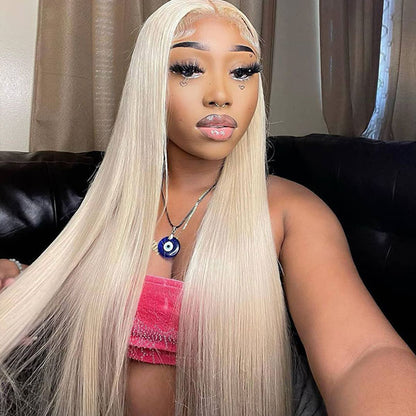 Wear &amp; Go 613 Blonde Wigs Straight Hair 13x4 Lace Front Wigs Pre Cut HD Lace Frontal Wigs