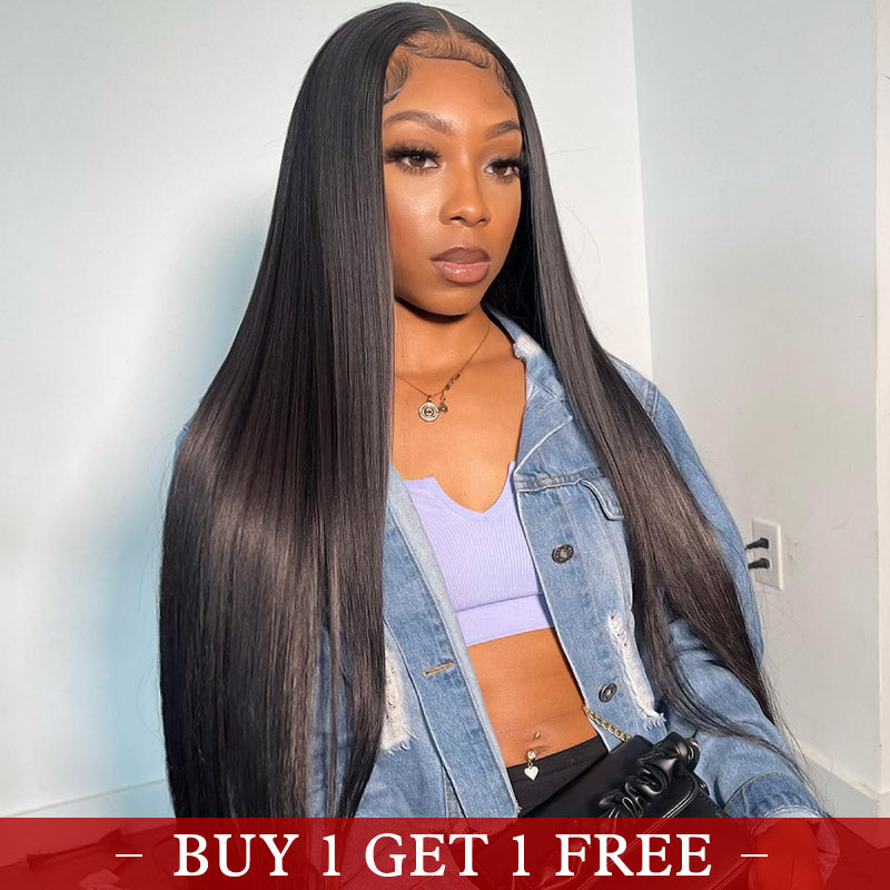 (Bogo Free)Hairsmarket Wear And Go Wigs 5x5 Lace Closure Wig Pre Cut Lace Bleached Knots