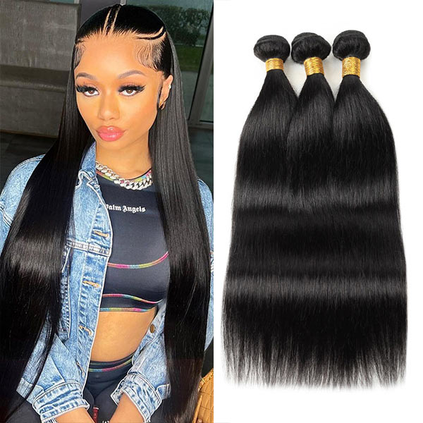 Overnight Shipping Brazilian Human Hair 3 Bundles Straight Hair Body Wave Human Hair Extensions