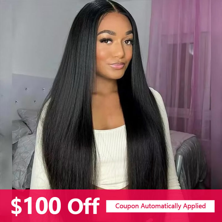$100 Off Glueless Wigs Straight Hair 5x5 Lace Closure Wig