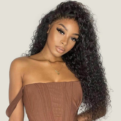 Hairsmarket Water Wave Invisi Strap Snug Fit for 360 Skin Lace Frontal Pre-cut &amp; Pre-bleached Human Hair Wig