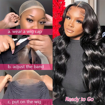 Wear Go Pre Cut Lace Wig Body Wave Human Hair Wigs Bleached Konts Pre Plucked Glueless Wigs