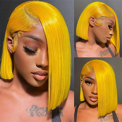 13x4 Lace Front Bob Wig Colorful Short Cut Bob Wigs Brazilian Pre Plucked Short Bob Lace Wigs