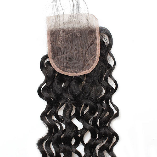 Ishow Water Wave Virgin Human Hair 4x4 Lace Closure Free/Middle/Three Part