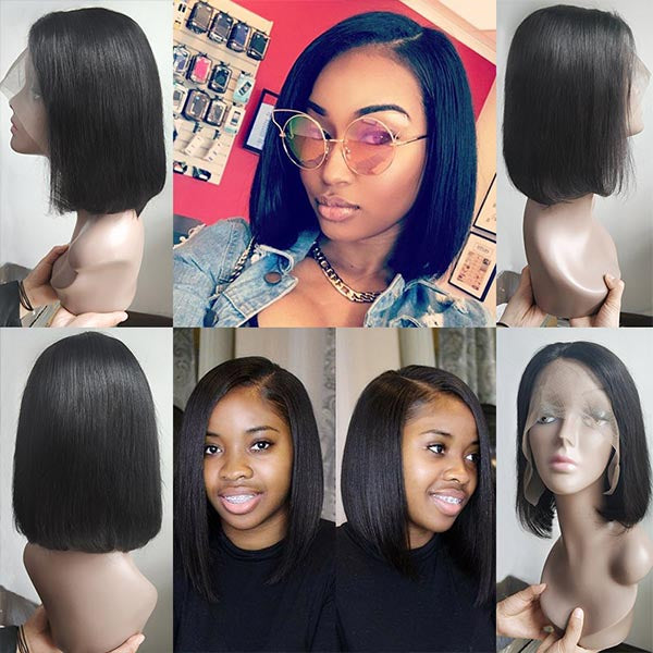 Bob Lace Wig 2x6 Straight Bob Lace Wigs Short Remy Human Hair Wigs