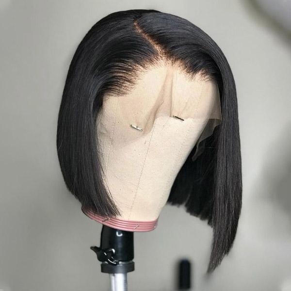 Short Bob Wigs Free Part Bob Lace Front Wigs 100% Bob Human Hair Wigs