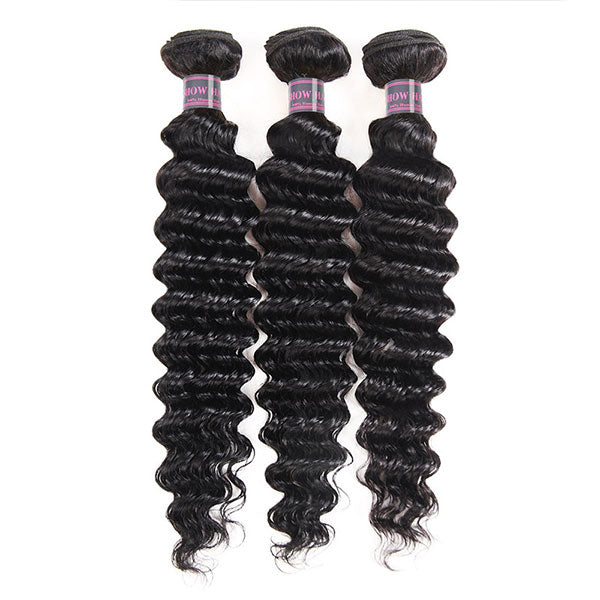 Ishow Hair Brazilian Deep Wave 3 Bundles Virgin Human Hair