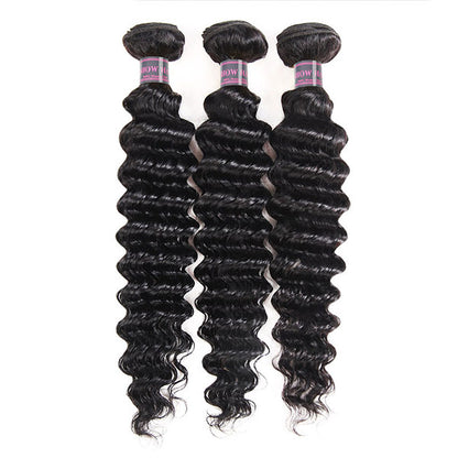 Hairsmarket Peruvian Virgin Hair Deep Wave 3 Bundles Unprocessed Human Hair