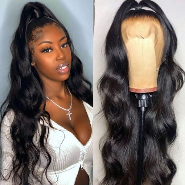 360 Lace Frontal Wigs Body Wave Lace Wig Pre Plucked With Baby Hair, T Part Human Hair Wigs